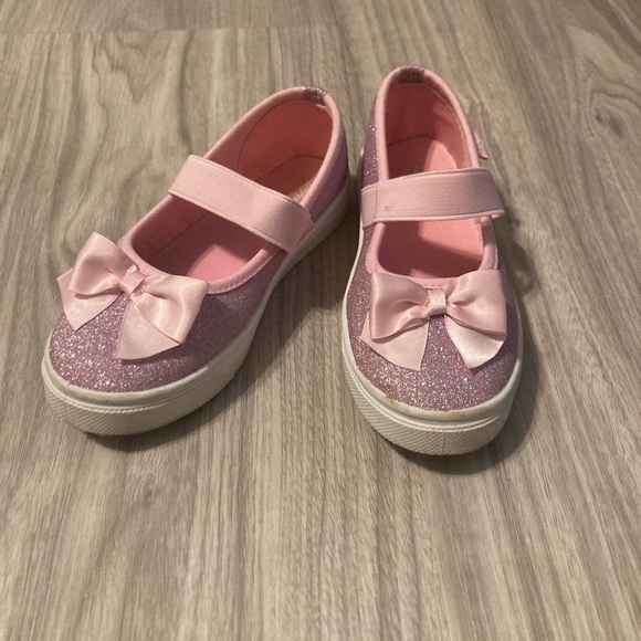 Kids Brand: Comphies pink glitter slide ons - Picture 2 of 2